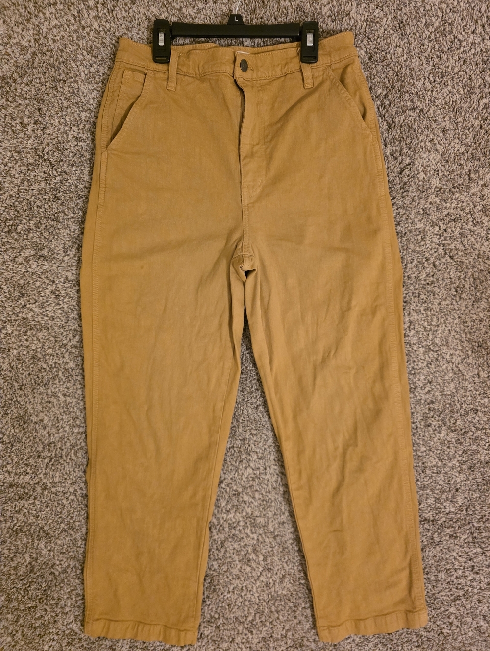 Madewell Women Straight Pants in Mustard Yellow Size 28